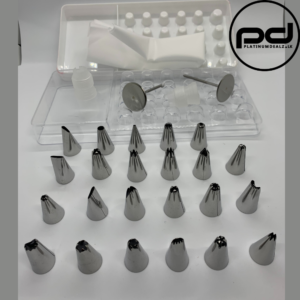 28 PCs set Stainless Steel nozzle set cake icing and piping bag baking tool