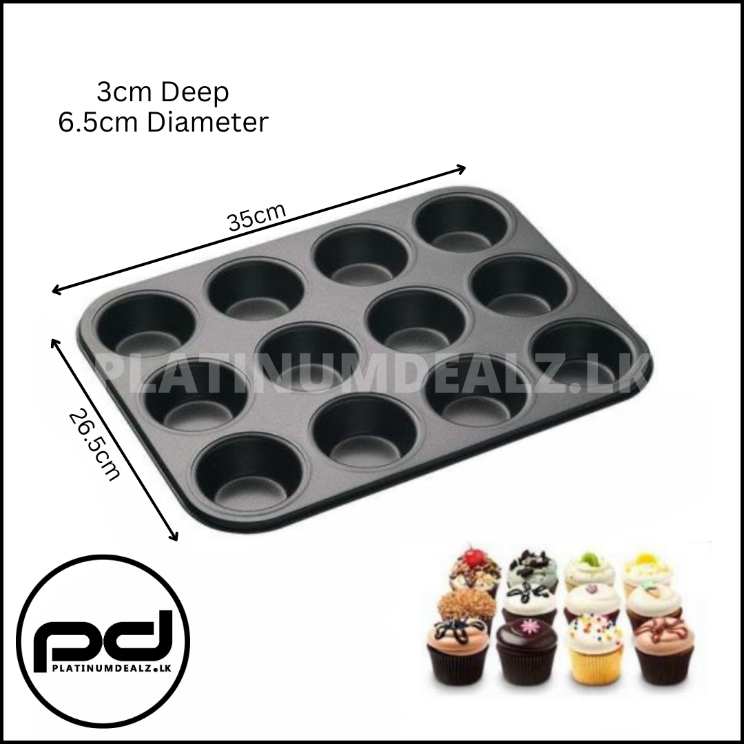 Cupcake Tray 12 Holes Nonstick