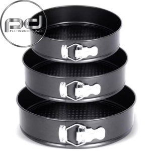 Cake Baking Mold Tray (round shape) 3pc Non Stick