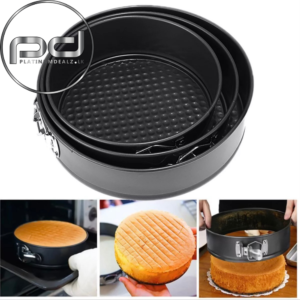 Cake Baking Mold Tray (round shape) 3pc Non Stick