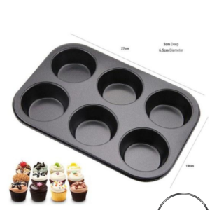 Non Stick Cupcake Tray 6Pc