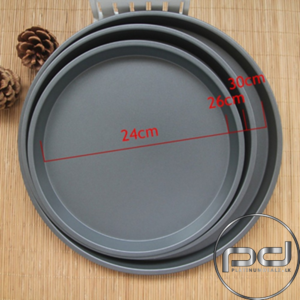 Pizza Pan Round 3pcs High Quality – Non Stick Carbon Steel