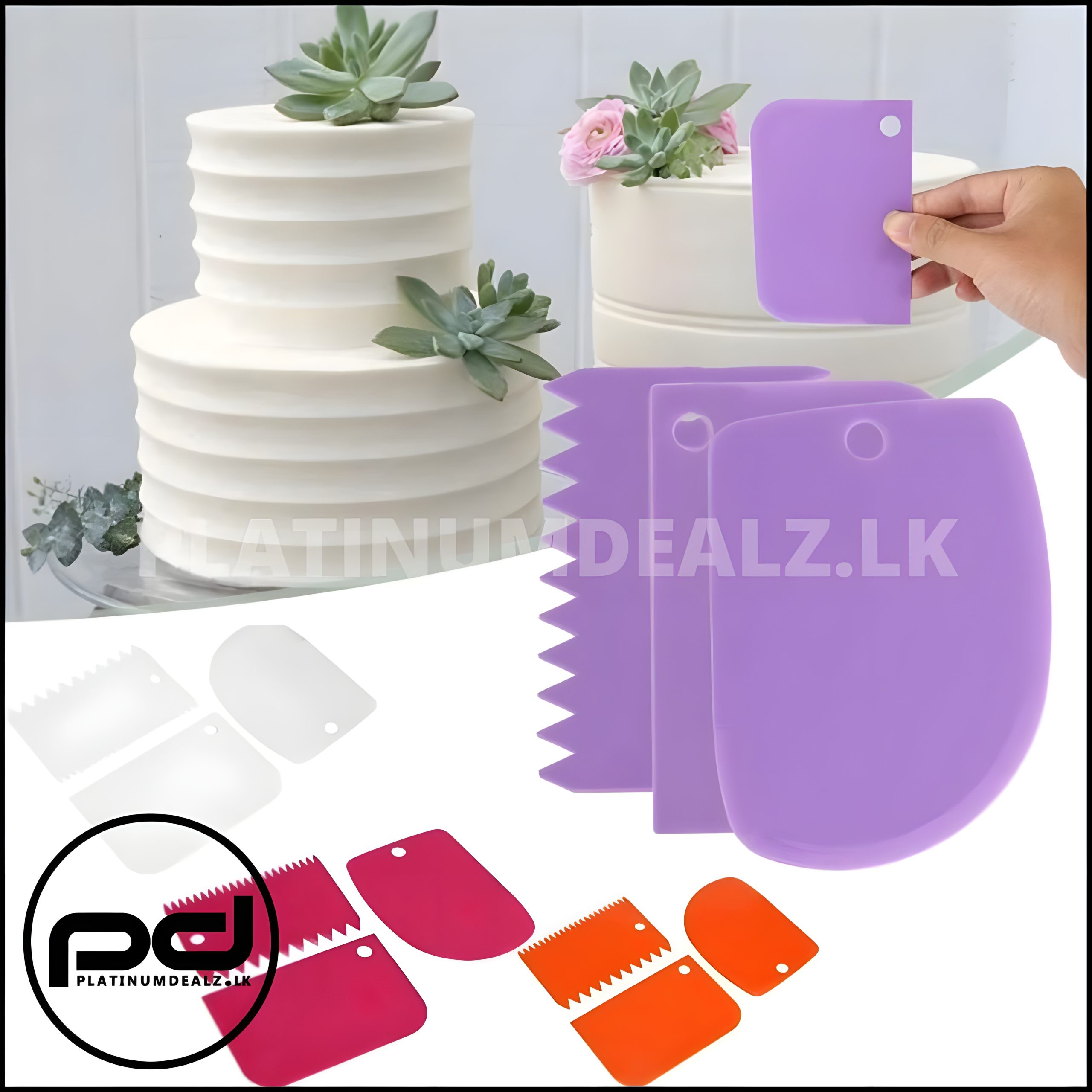 Cake Cream Scraper 3Pcs Set