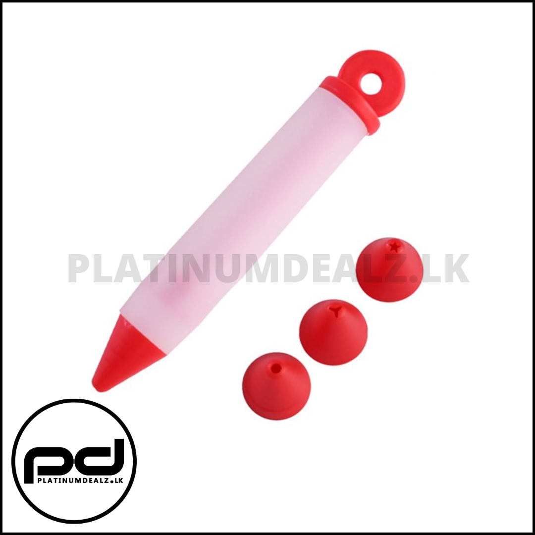 Silicone Decorating Pen with 3 Tips