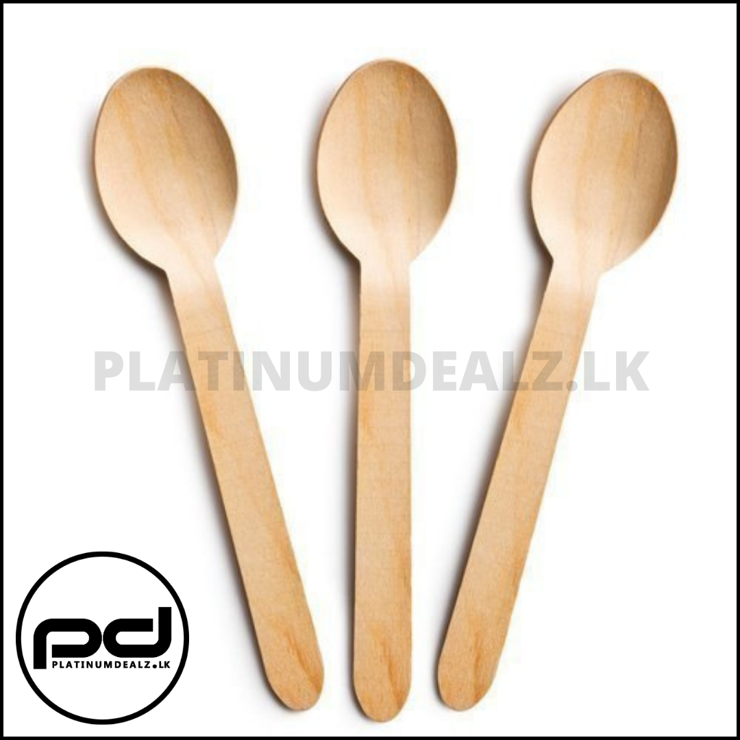 Wooden Dessert Spoons 11cm 4.5inch