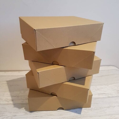 Kraft Paper 2Pc Lunch Box 50Pcs