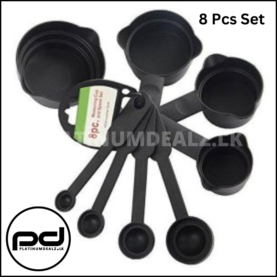 Measuring Cups and Spoons Set Black