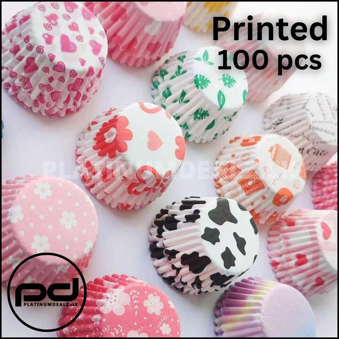 Printed Cupcake Liners 100 Liners