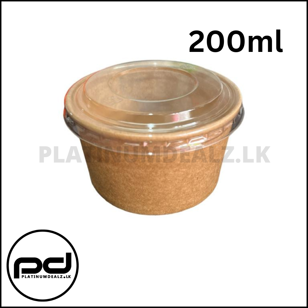 Kraft Tub 200ml Brown