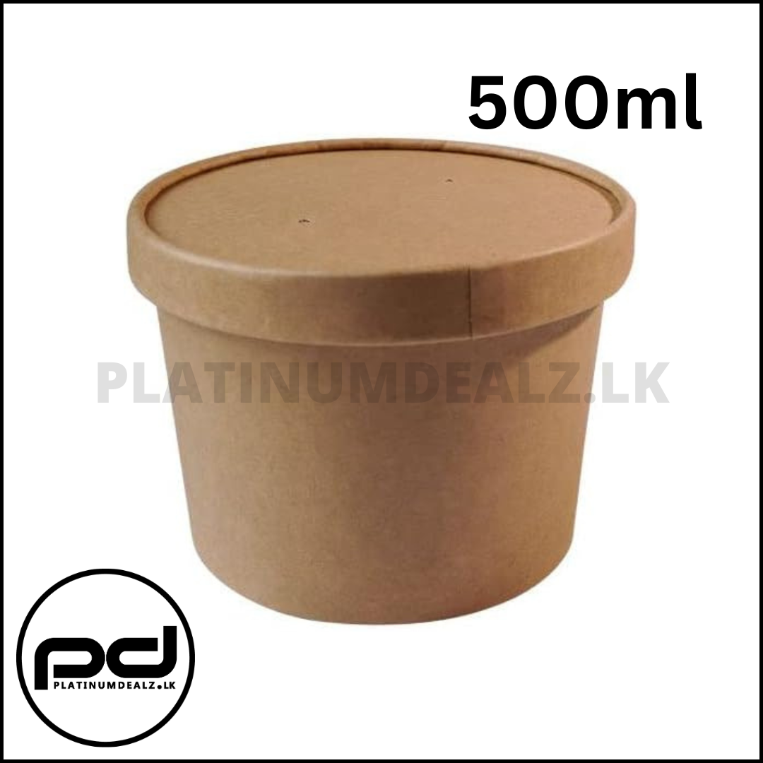 Kraft Tub 500ml Brown