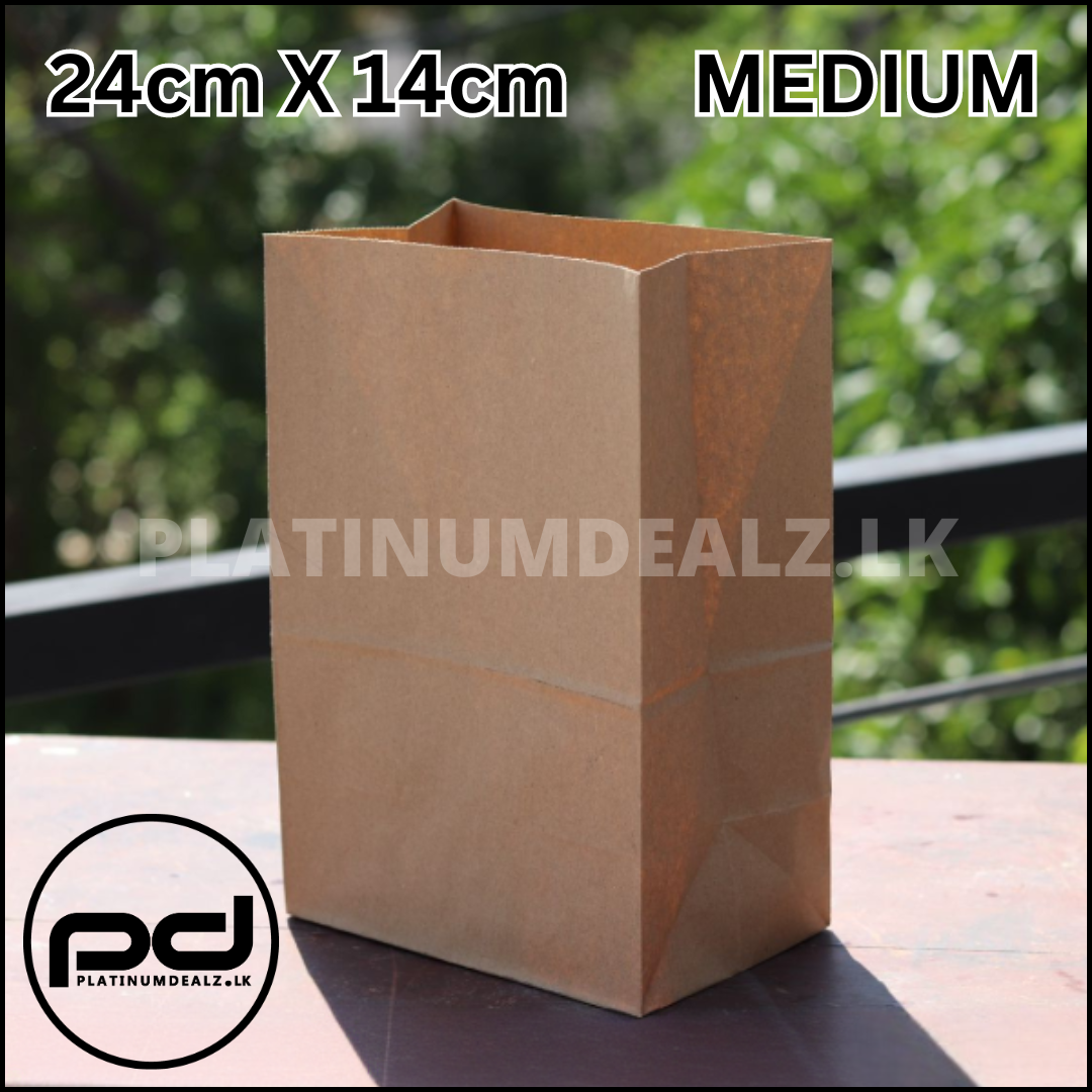 Medium Kraft Food Bags 24cm x 14cm