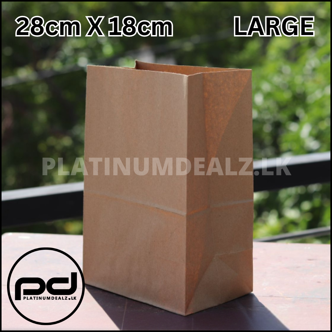 Large Kraft Food Bags 28cm x 18cm