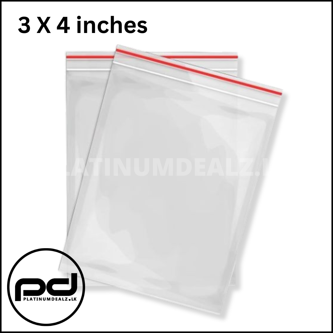 3 X 4 inches Ziplock Bags